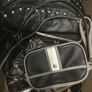 NEW Stylish Black Womens Bag Anf Belt Lot.